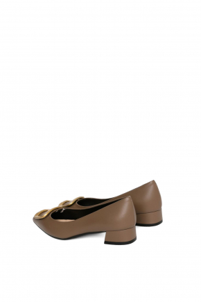 小羊皮密頭高跟鞋