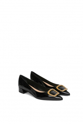 山羊皮密頭高跟鞋