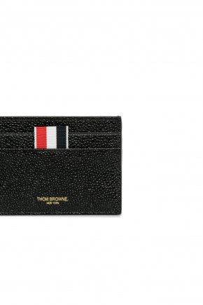 Pebble Grain Leather Grosgrain Tab Double Sided 卡片包