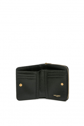 Cassandre Matelasse Compact Zip Around Wallet 