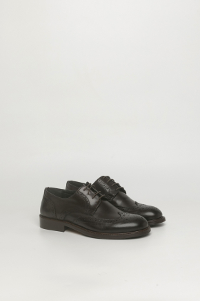 小牛皮布洛克鞋