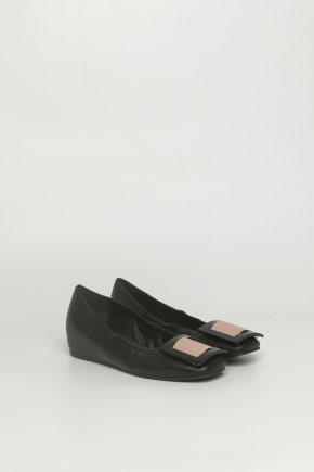 皮革密頭高跟鞋