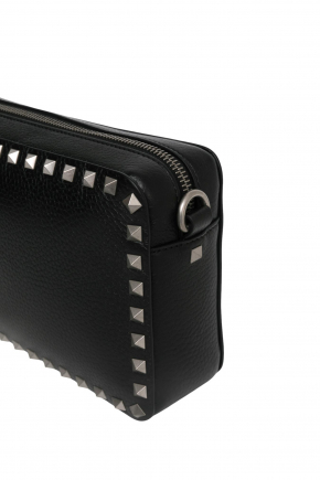 粒面小牛皮革斜揹袋