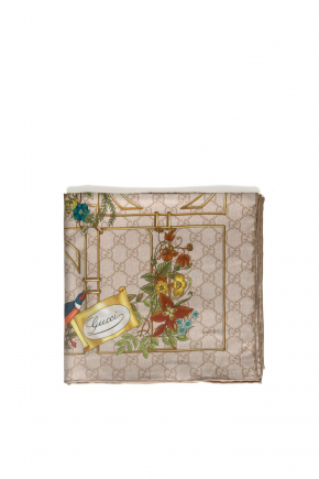 Printed Silk Carre 圍巾