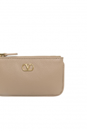 Vlogo Signature Grainy Calfskin Key Ring 零錢包/鎖匙包