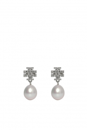 18K金電鍍黃銅垂墜耳環