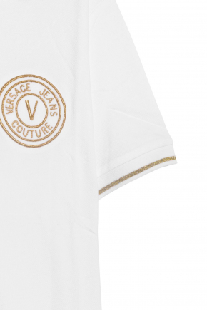 Embroidered V-Emblem Polo衫