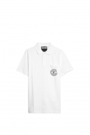 Embroidered V-Emblem Polo衫