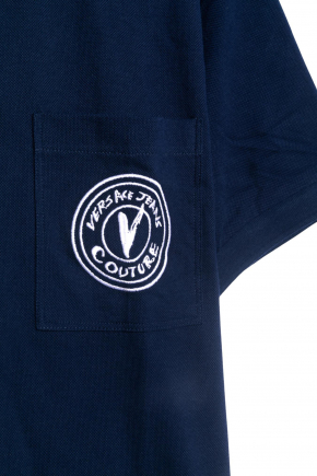 Embroidered V-Emblem Polo衫