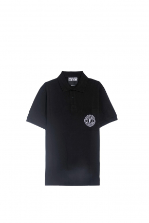 Embroidered V-Emblem Polo衫