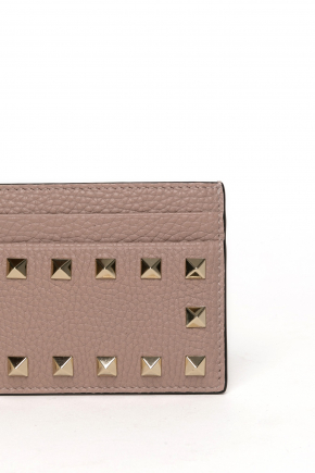 Rockstud Grainy Calfskin Cardholder 卡片包