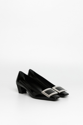 Belle Vivier Metal Buckle In Patent Leather 密頭高跟鞋