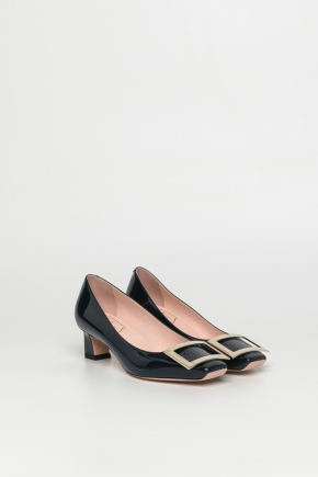 Trompette Metal Buckle In Patent Leather 密頭高跟鞋