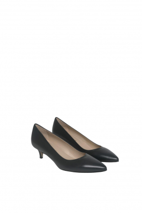 皮革密頭高跟鞋