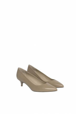 皮革密頭高跟鞋